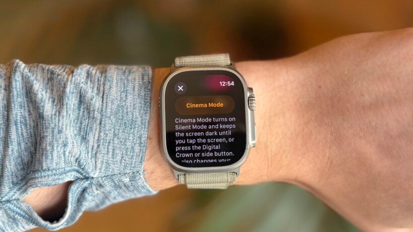 cinema mode apple watch