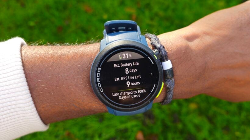 Coros Pace 3 battery life real world testing