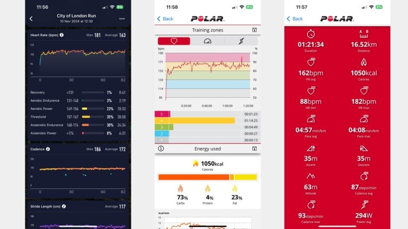 Coros Pace 3 run data