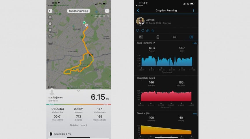 workout data